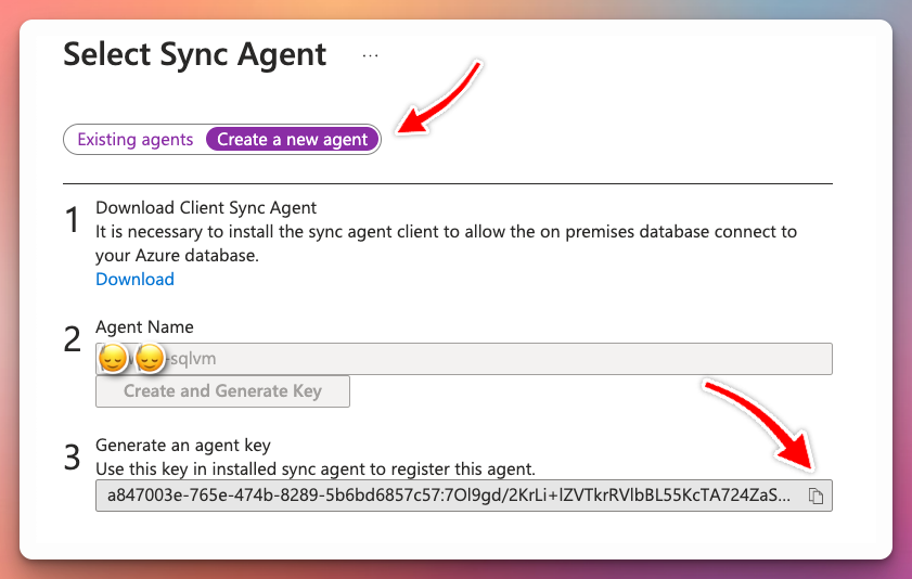 Create new sync agent